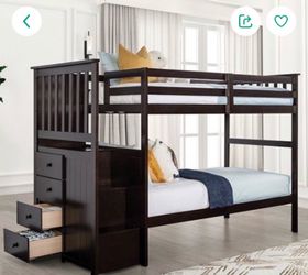 / Twin Bunkbed with stairs and storage drawers.
