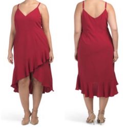 Brand New Dress the Population Red Wendy High Low Dress - Size 3X