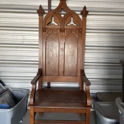 Antique Pulpit Chair 