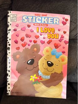 New I Love You Sticker & Coloring Book