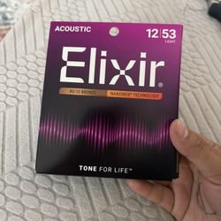 Elixir 80/20 bronze 12/53 Light Acoustic guitar strings
