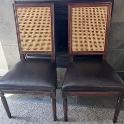 Vintage Cane Backed Chairs 
