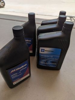 ACDelco OEM ATF Dexron VI automatic transmission fluid 5 quarts no