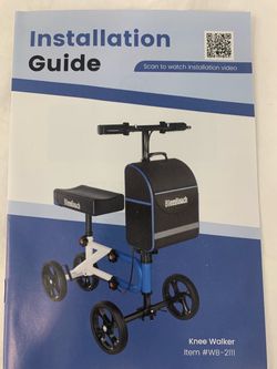 BlessReach Lightweight Knee Scooter for Adults for Foot Injuries, Knee Pad 300lbs Foldable Leg Knee Scooter, 8" Rubber Wheels, Dual Brake, Adjustable