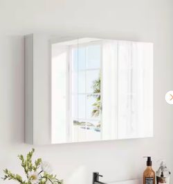 WELLFOR 36 in. Width x 25.5 in. Height x 4.5 in. Depth Surface Mount Medicine