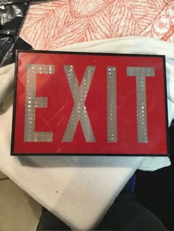 EVER GLOW  SELF LIGHTING EXIT SIGN