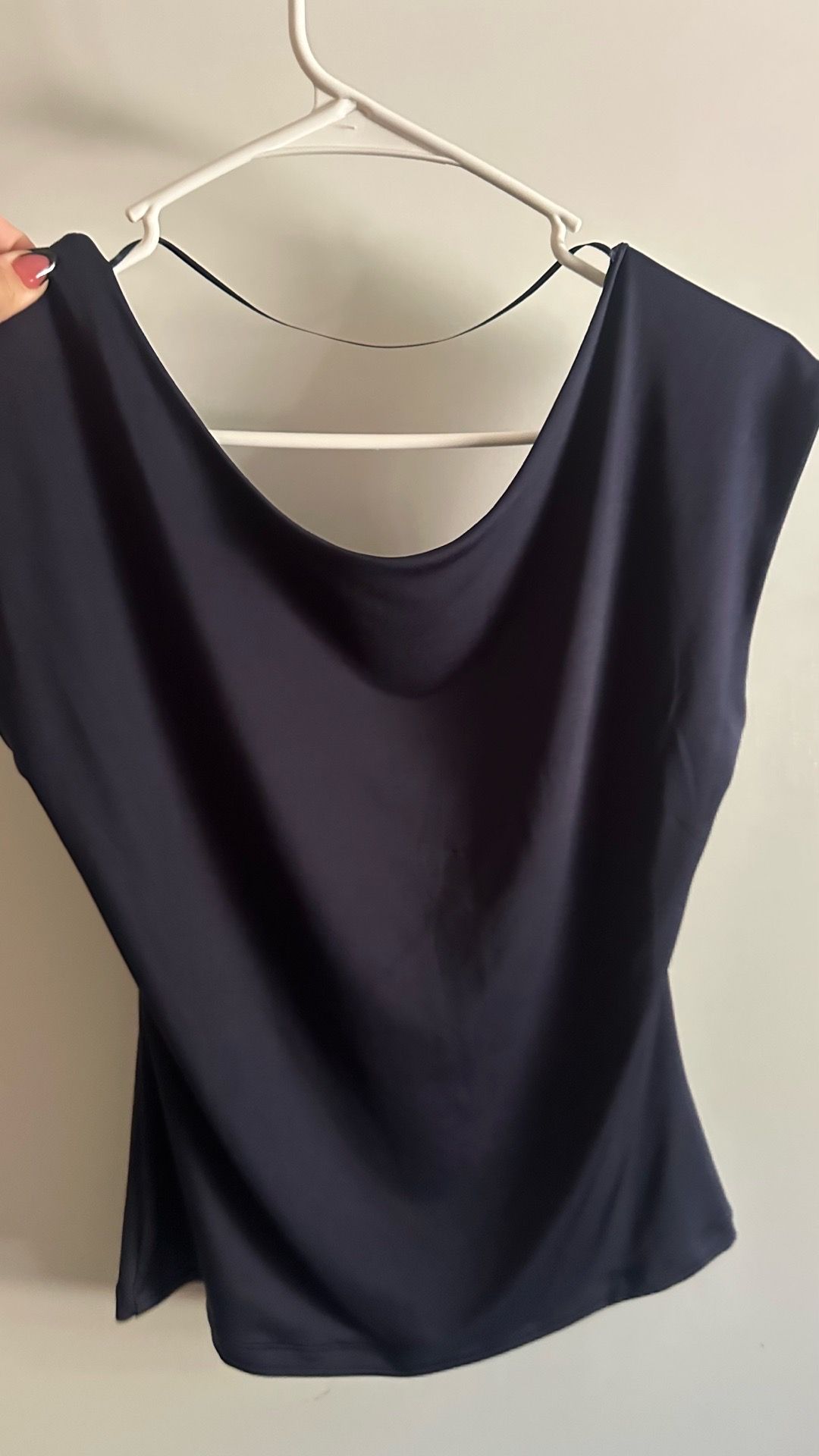 Dark blue backless shirt