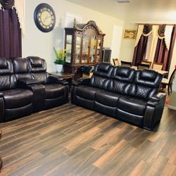 Leather Sofa Set Of 6 Reclining Sofa Seats