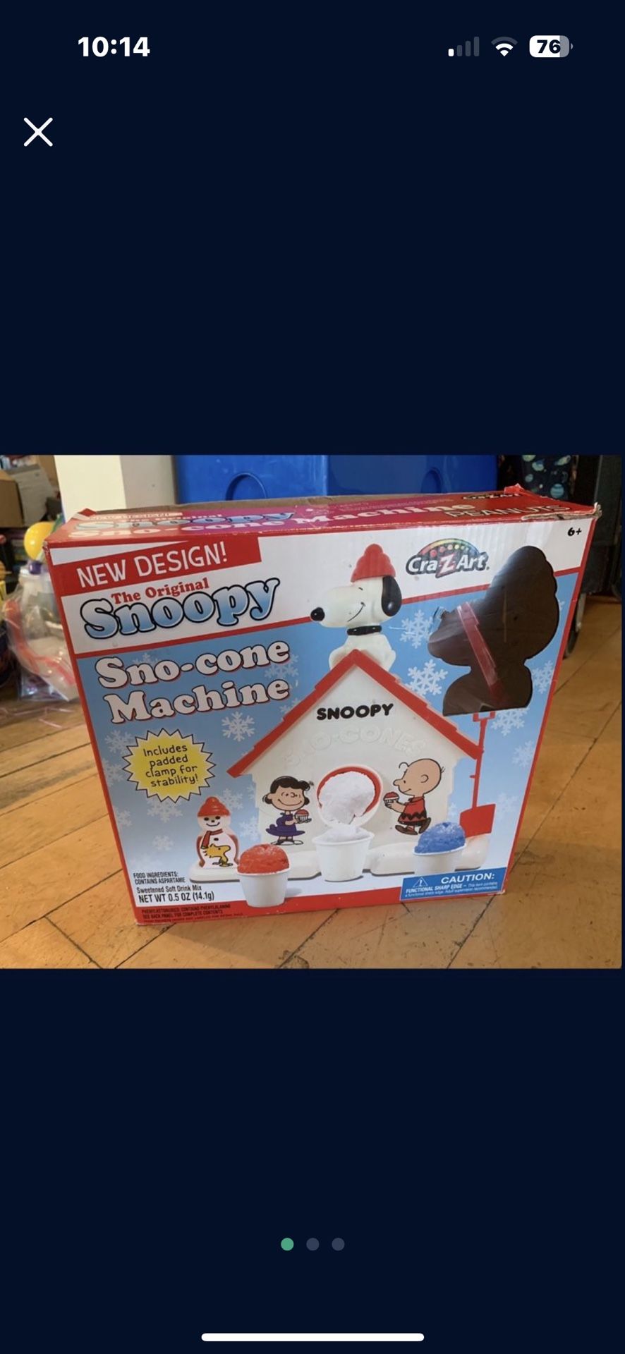 Snoopy Sno-cone Machine Lightly Used