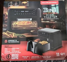 Lumme 3 in 1,11qt Air Fryer Toaster Oven