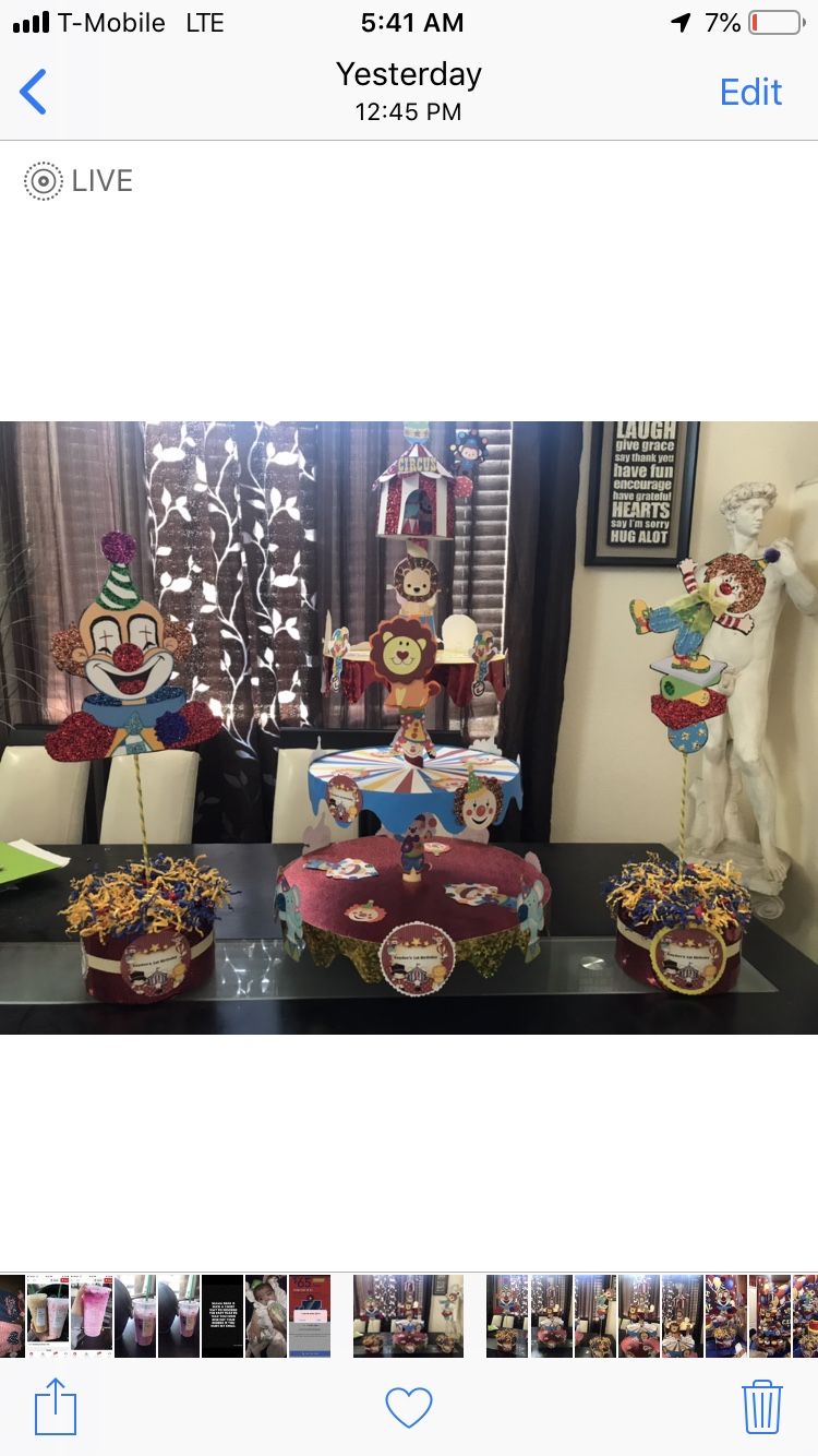 Circus Party custom decorations