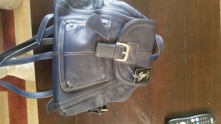 New leather backpack