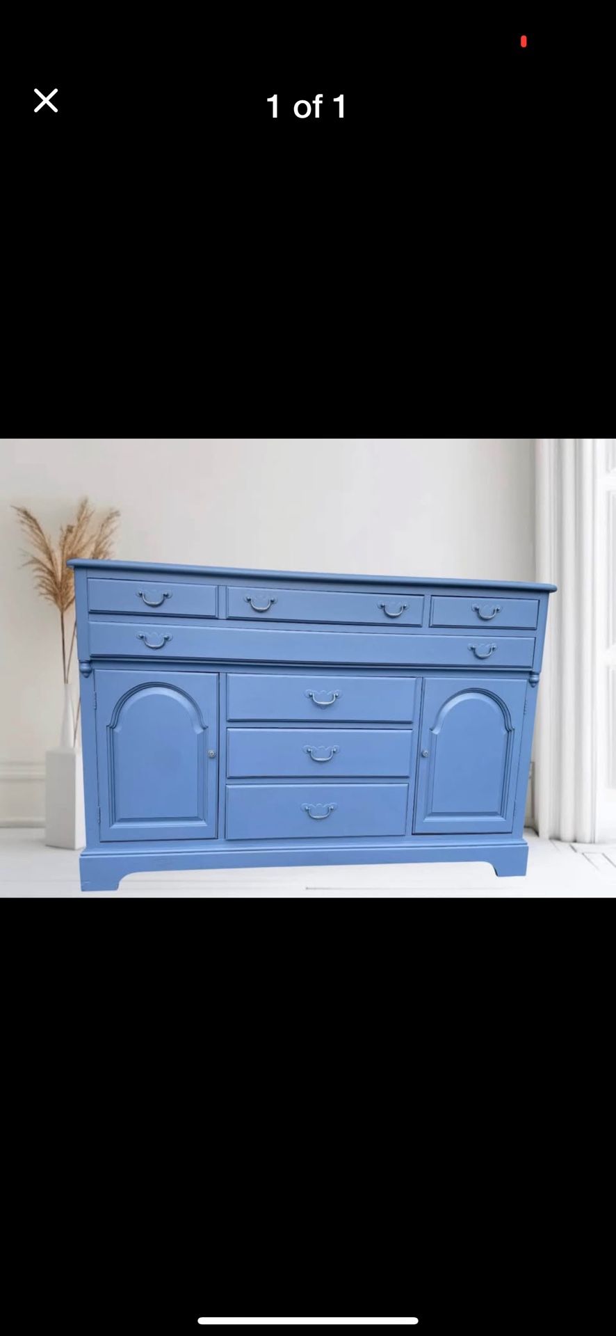 Custom painted sideboard/dresser, solid wood construction