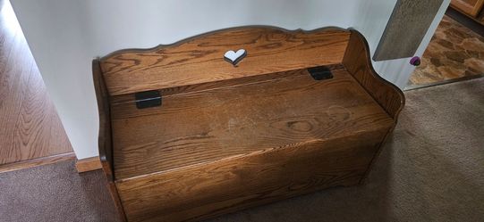 Solid oak bench