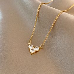 New Minimalist Heart Necklace, Best Valentines Gift For Her