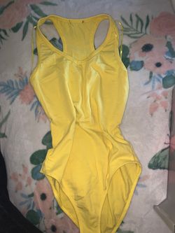 Yellow body suit