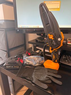 BUYJOY 21V Cordless Mini Chainsaw with Batteries