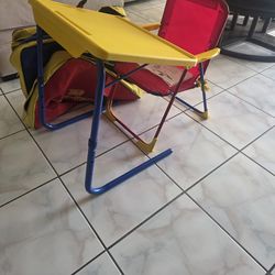Folding Kids desk with folding chair