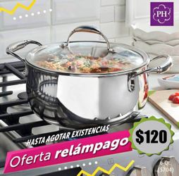 Cacerola De 6 Qt Tri-ply Princess House 