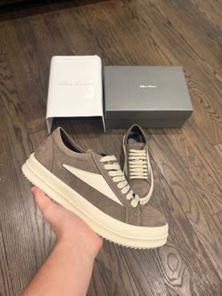 Rick Owens Suede Vintage “Dust Milk” sneakers