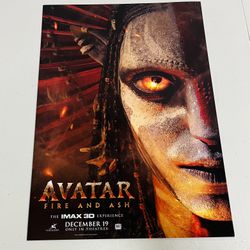 Avatar Fire and Ash & Way Of Water Double Sided Promo Movie Poster 13”x19”