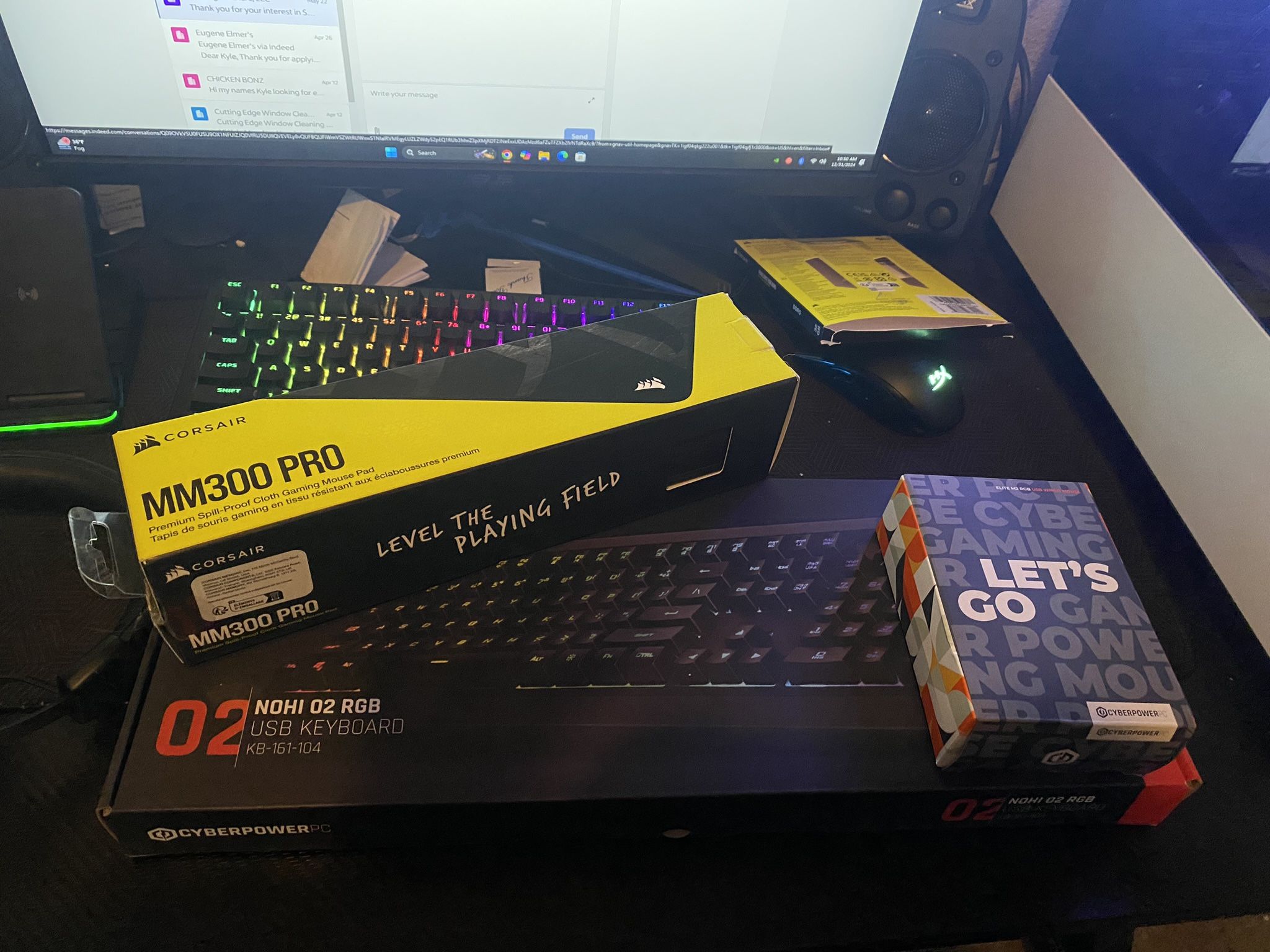 Gaming Keyboard + Mouse + Pad