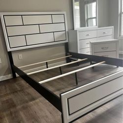 Full or Queen Size Bed With Dresser & Mirror and Night Stand  — all for just $698!