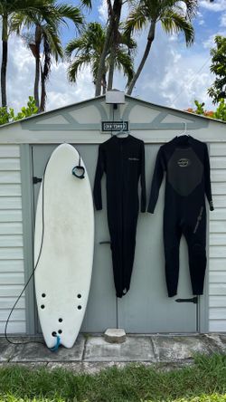 7' Catch Surf Soft Top with Rash-guard & ЗМ Wetsuit