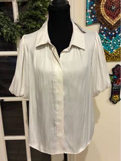DKY medium cream blouse