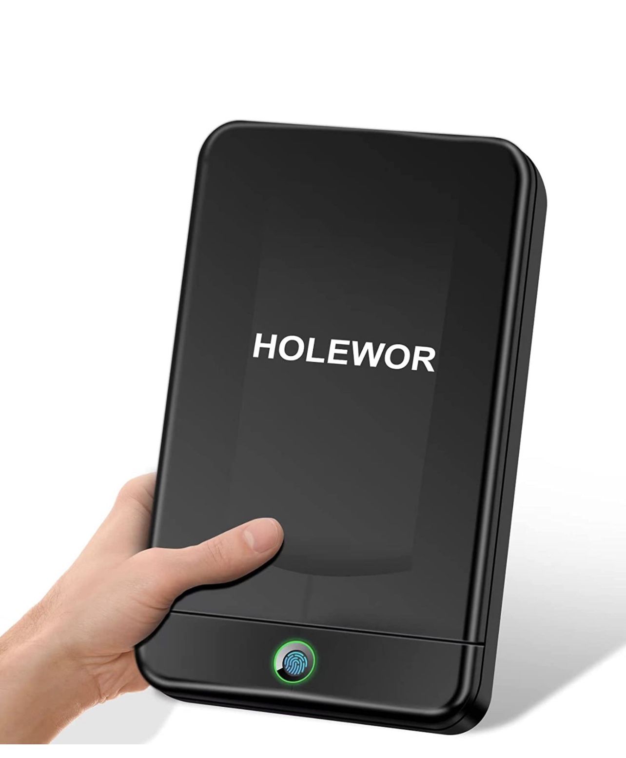 HOLEWOR Gun Safe, Small Gun Safes for Pistols Biometric Fingerprint Quick Access Pistol Safe Portable Handgun Safe for Travel, Car, Home