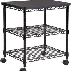 Rolling Black Wire Cart 