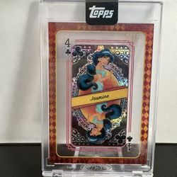 2025 Topps Disney Mint Princess JASMINE  /125 4 Of Clubs Playing Card Encased