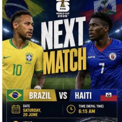 World Cup Ticket haiti Vs Brazil Section 119 + Lounge Access 