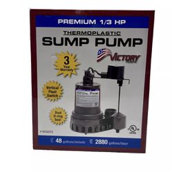 Victory Pumps ThermoPlastic Sump Pump up to 48 Gallons a Minute VIC92372