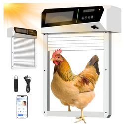 Solar Automatic Chicken Coop Door with Built-in Solar Power