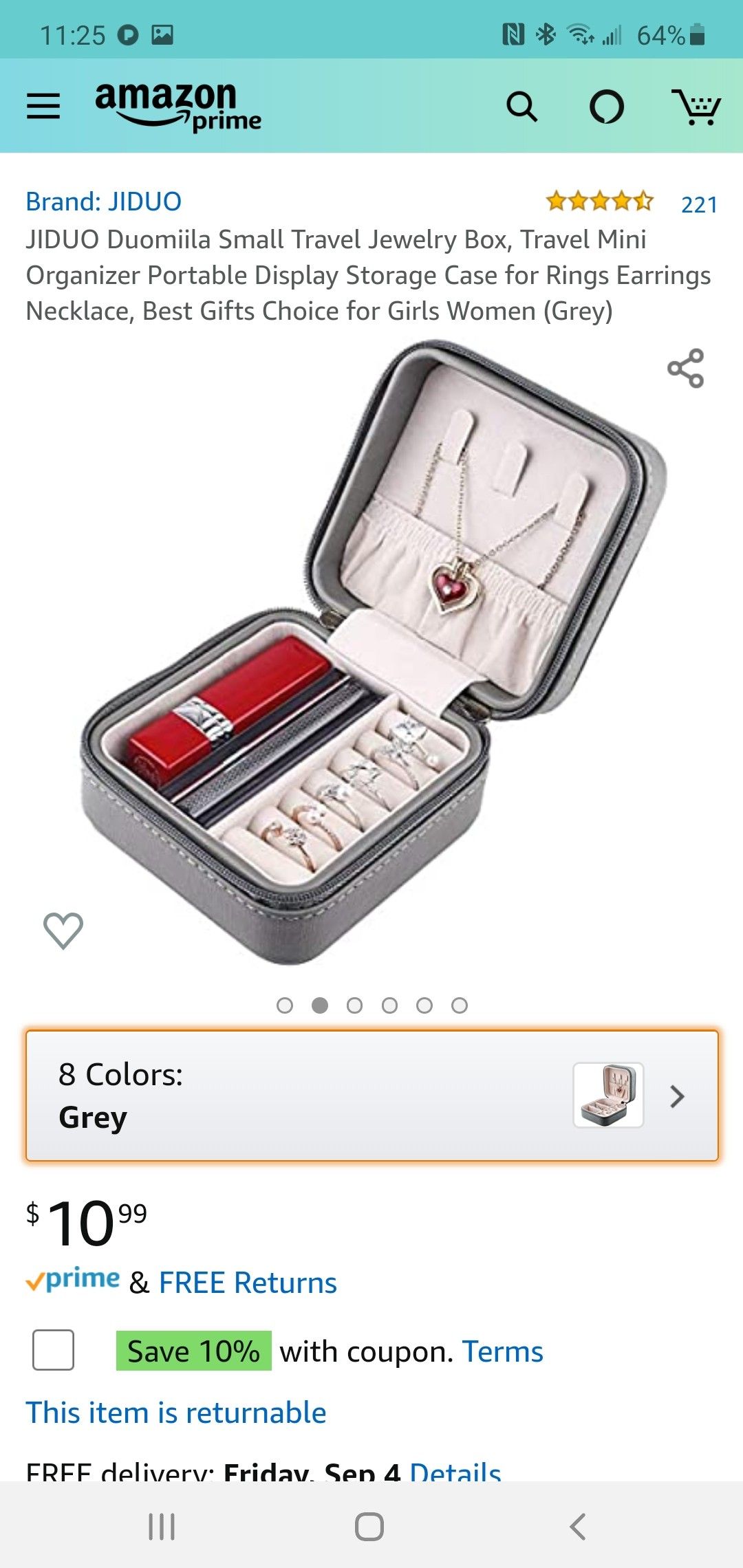 JIDUO Duomiila Small Travel Jewelry Box