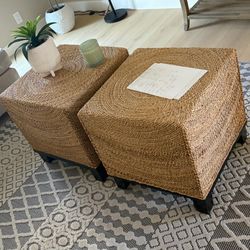 Crate and barrel rope tables (2)