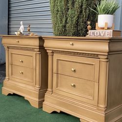 POTTERY BARN  INSPIRED TWO MATCHING NIGHT STAND/ Refinished 