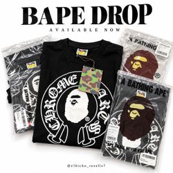 Chrome of hearts x bape shirt