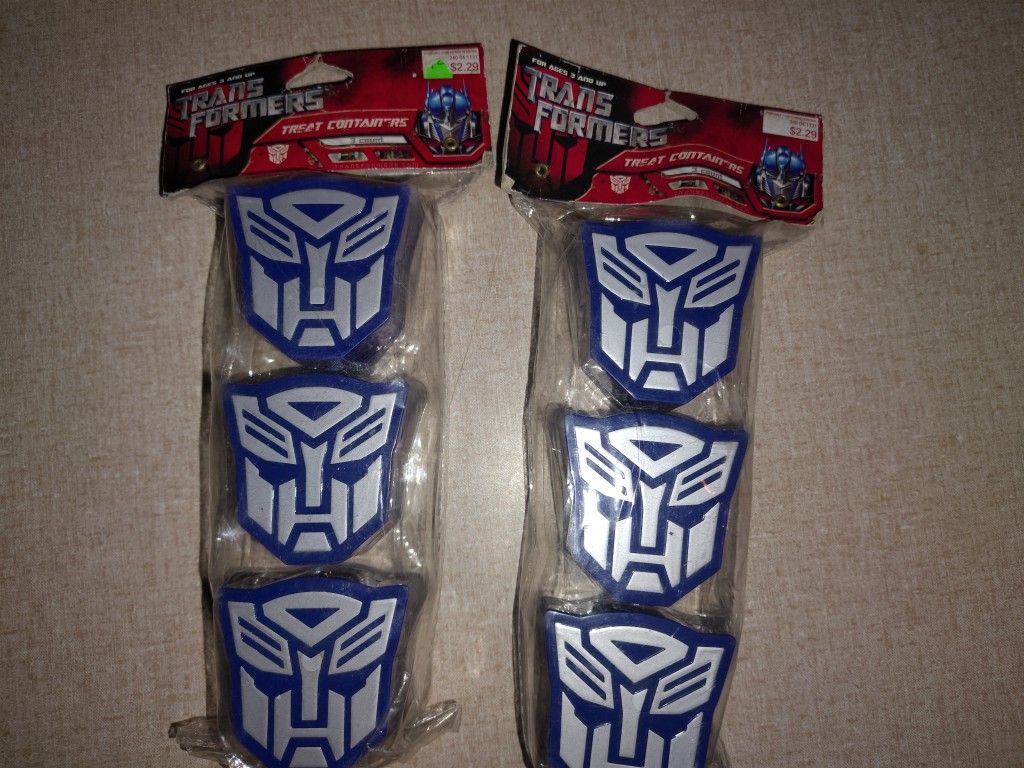Transformers Treat Containers Lot Of 6
