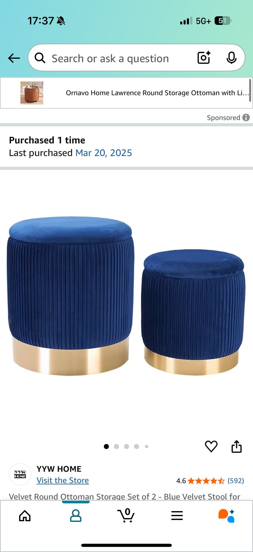 Blue Ottomans