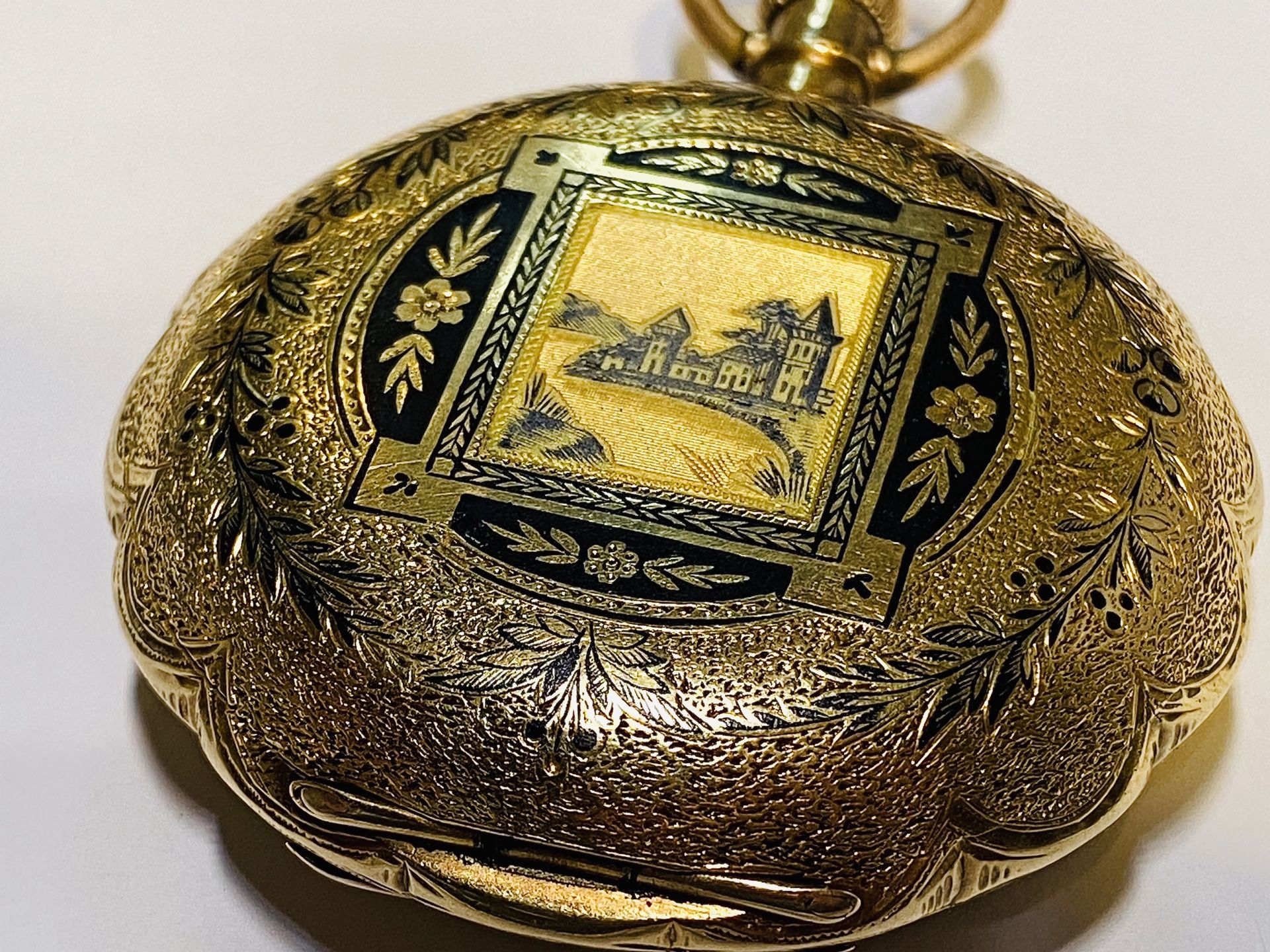 Antique Solid 18k Yellow Gold Hunter Case Pocket Watch Case! 55.1 Grams