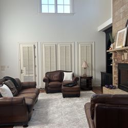 Havertys Vintage Autumn Leather Living Room suite