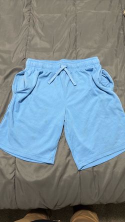 Light Blue Mesh Athletic Shorts