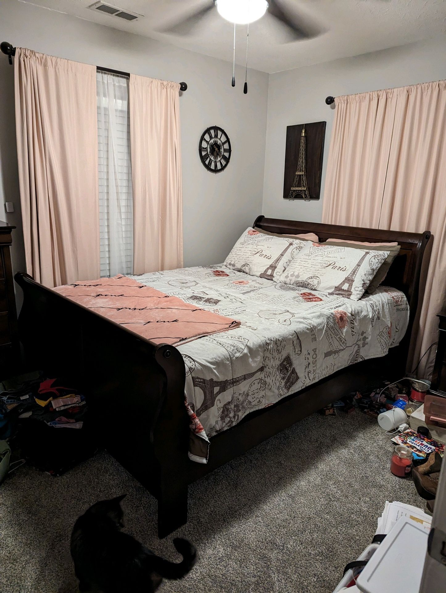 Queen Bed Neo Classic Cherry Bedroom Set