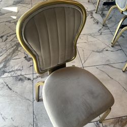 Restaurant Chairs Gold And Grey