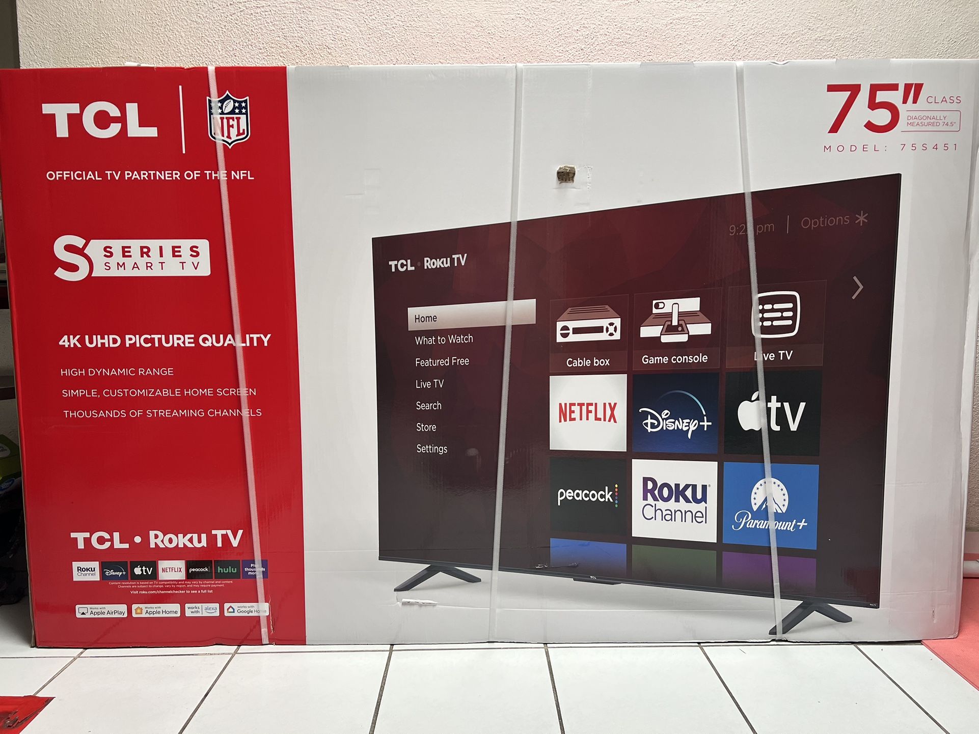 TCL ROKU TV 75 inch