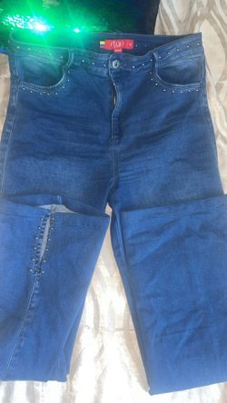 Stylish Studded Blue Jeans
