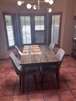 Dining Table with 4 Upholstered Chairs. Mid century SELLING FAST $325