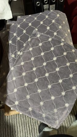 Lavender Chiavari velvet chair backs/chair jackets with silver  Embroidered